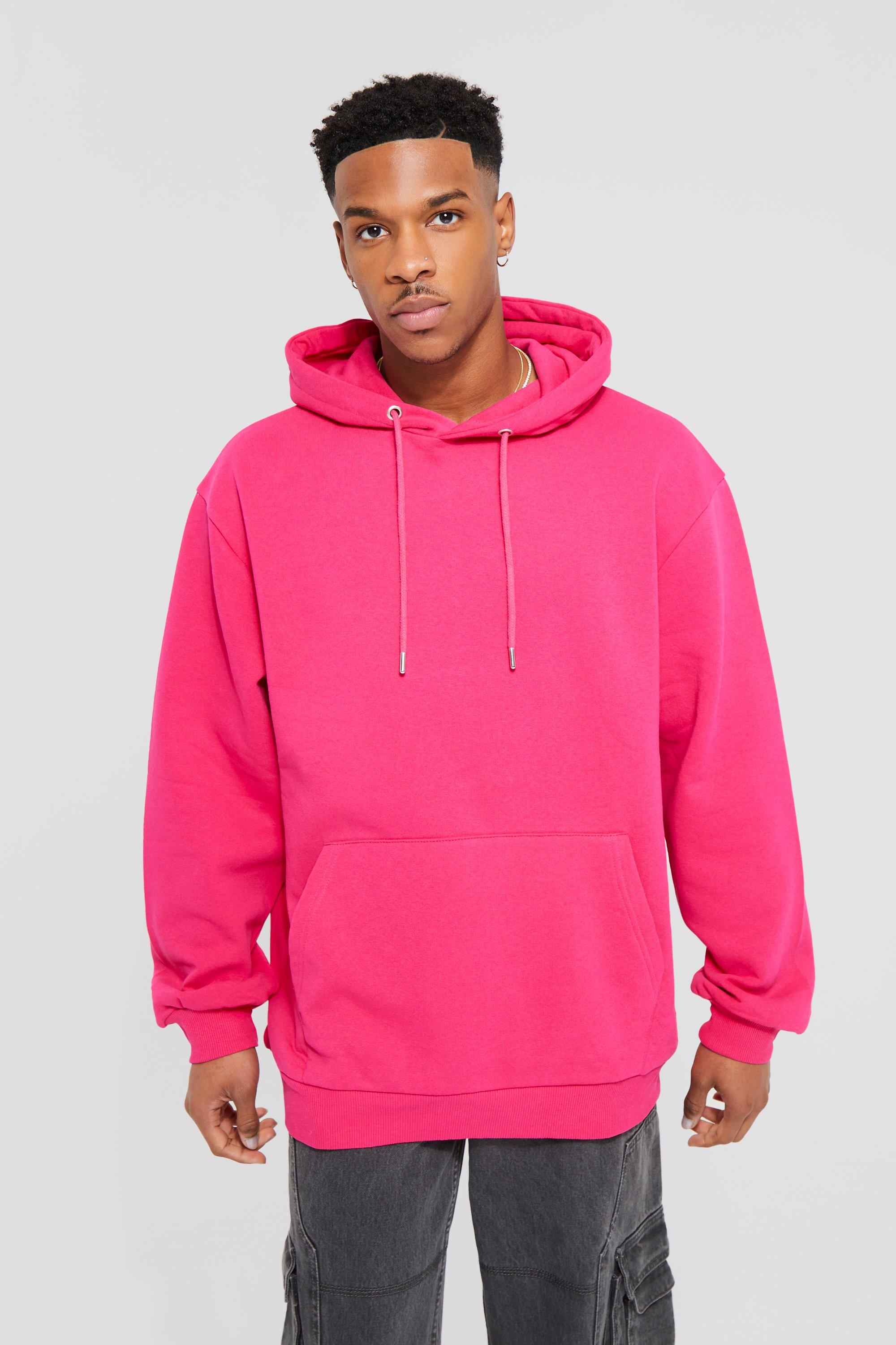 Neon pink store hoodie mens